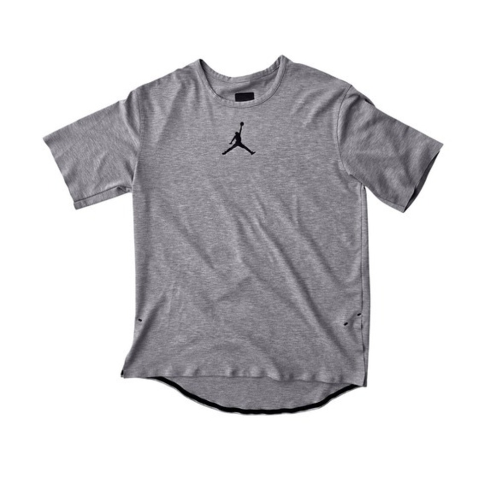Vintage Jordan Jumpman Premium Training Top Gray Mens XL Side Slits Raw Edge - Picture 3 of 9